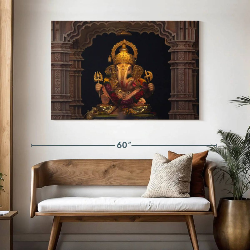 Statue Ganesh, H 32 po x l 48 po