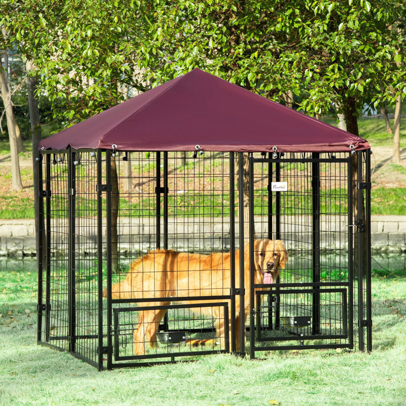 Chenil d'extérieur pour chien 5 pi x 5 pi x 5 pi Pawhut