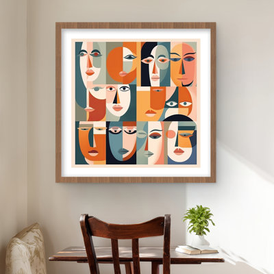 «Judgemental Gaze - Woman Minimalist», reproduction encadrée