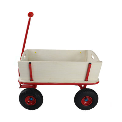 Wooden Carriage + Four-Wheel Design, Load-Bearing Capacity: 260LBS,Children's Outdoor Stroller, Bringing Joy To Childhood Outdoors
