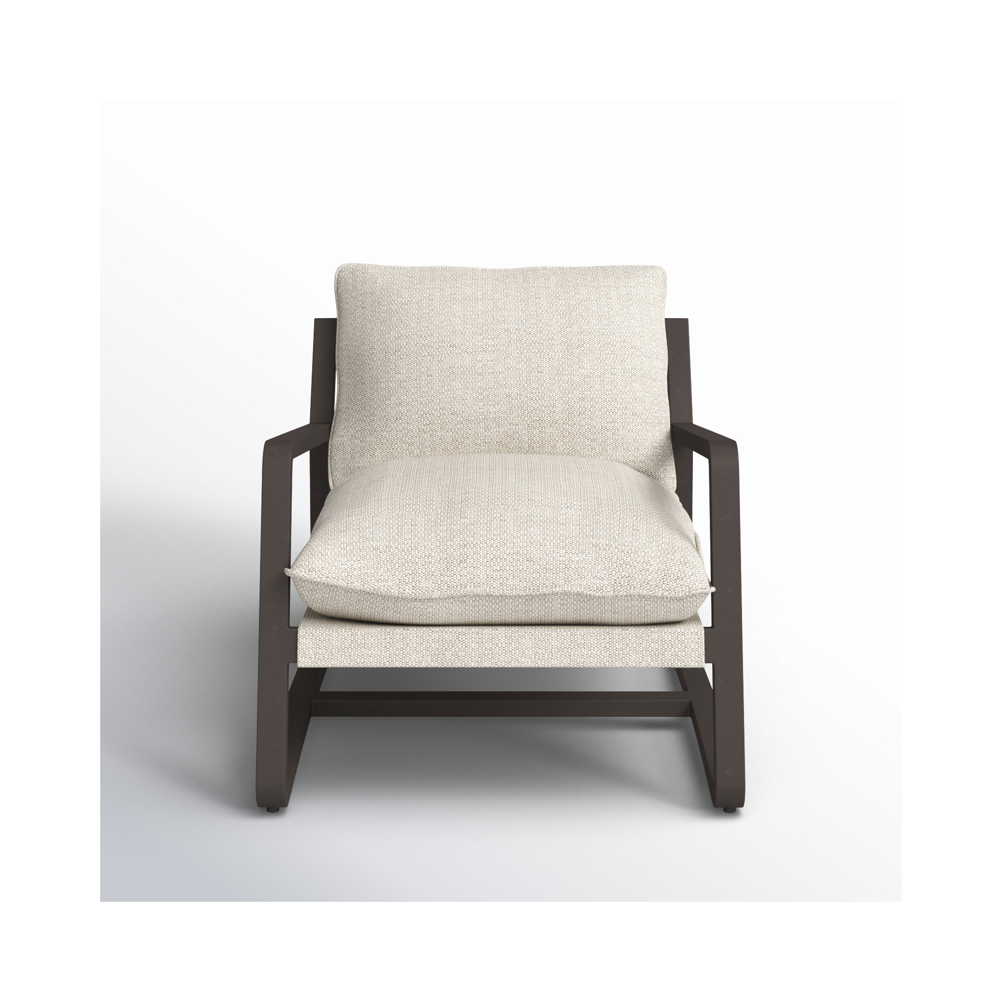 Shea Teak Outdoor Lounge Chair, Bronze, Faye Ash
