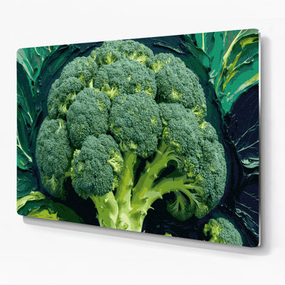 Art mural en métal vert légumes broccoli
