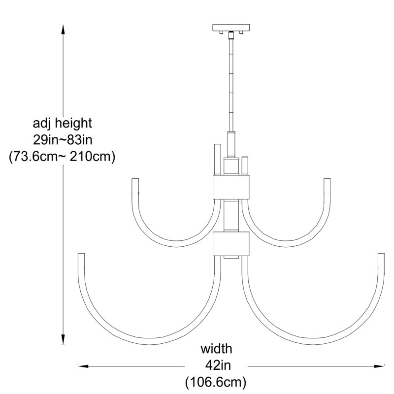 Sorrento 15-Light Chandelier, Satin Nickel