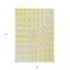 Tapis extérieur lavable à motif géométrique jaune et gris 5 pi x 8 pi