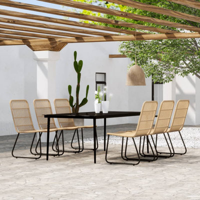Jadyne 6 - Person Patio Dining Set with Rectangular Table