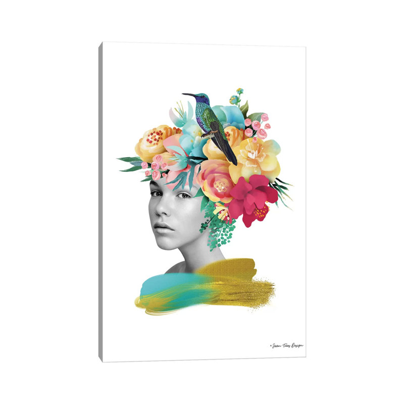 The Girl And The Paradise by Seven Trees Design - Gallery-Wrapped Canvas Giclée on Canvas, 20.32 cm H x 30.48 cm W, Canvas