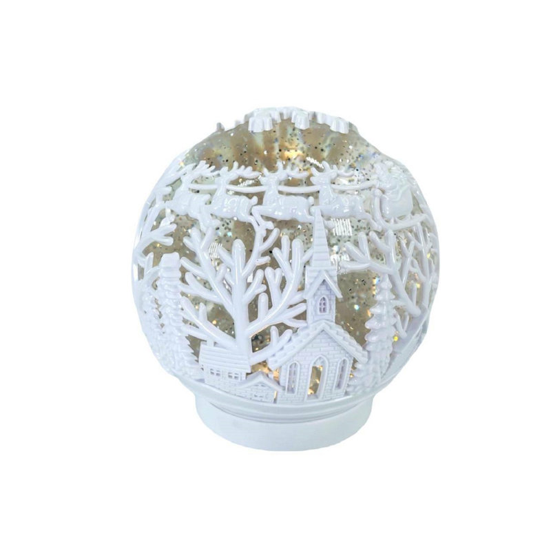 Boule à neige scène d'hiver