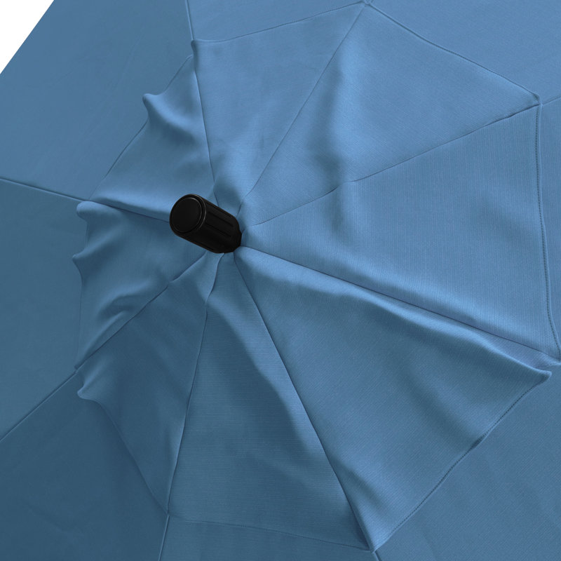 Parasol de marché 90 po Nalysa, Toile toile Sunbrella® cyan