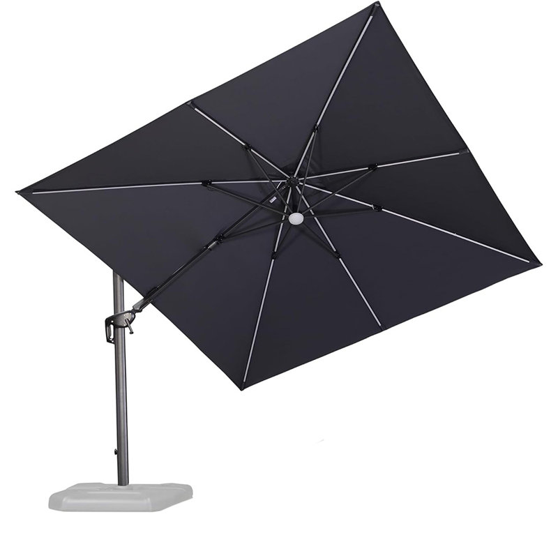 Parasol en porte-à-faux 10 'carré, Gris