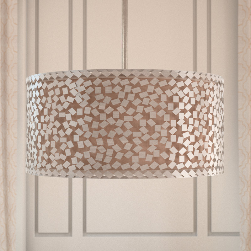 Lustre tambour à 4 lumières avec abat-jour Whitby