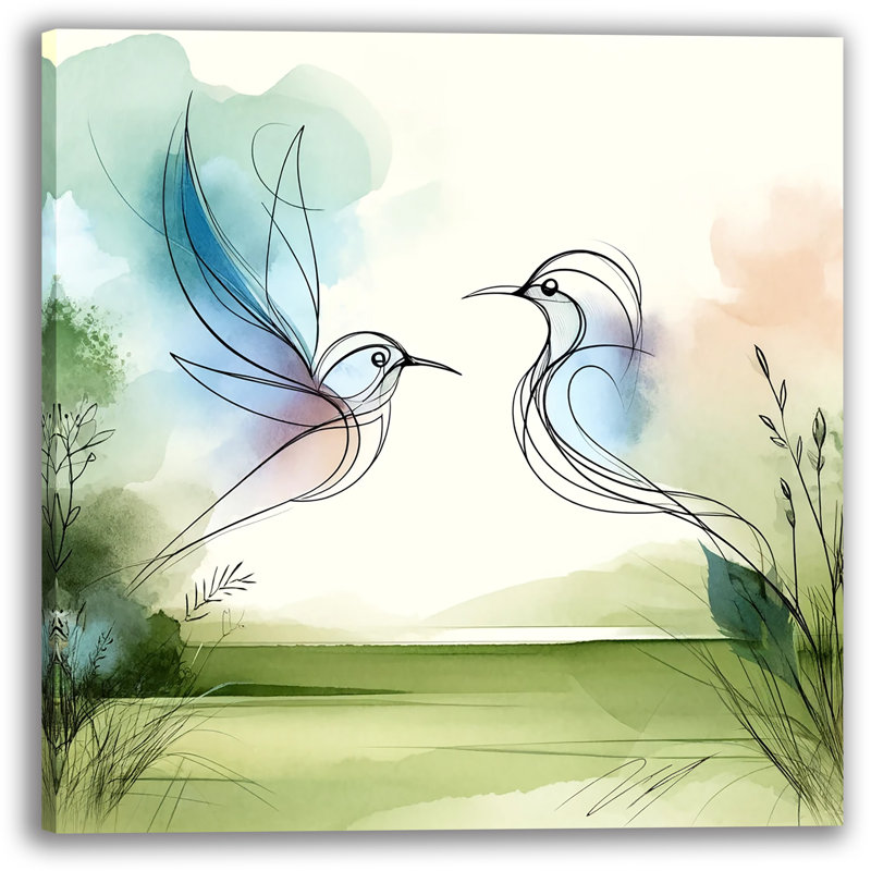 «Windswept Whispers» sur toile, H 12 po x l 12 po x P 1 po