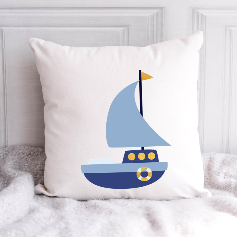 Nautical Sea Life_13 - Coussin décoratif en polyester, H 20 po x l 20 po