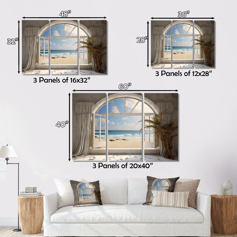 Pennell - ensemble de reproductions d'art mural côtier, H 40 po x l 60 po x P 1 po