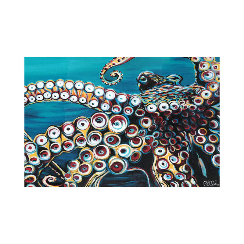 Wild Octopus I by Carolee Vitaletti - Wrapped Canvas Gallery-Wrapped Canvas Giclée, 31cm H x 46cm W