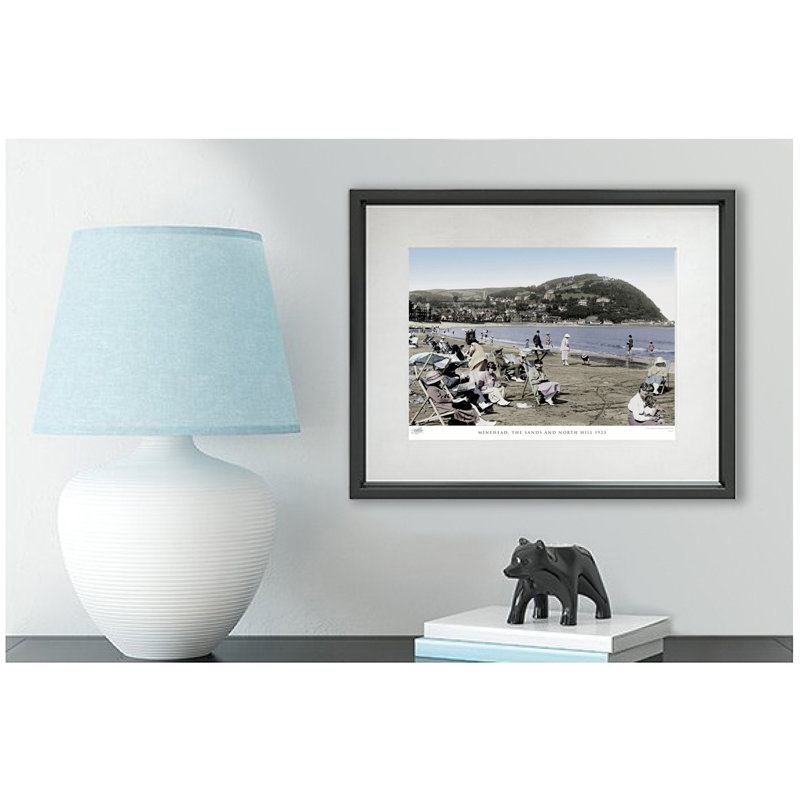 Minehead, The Sands And North Hill 1923 - Single Picture Frame Print, 45cm H x 60cm W x 2.3cm D