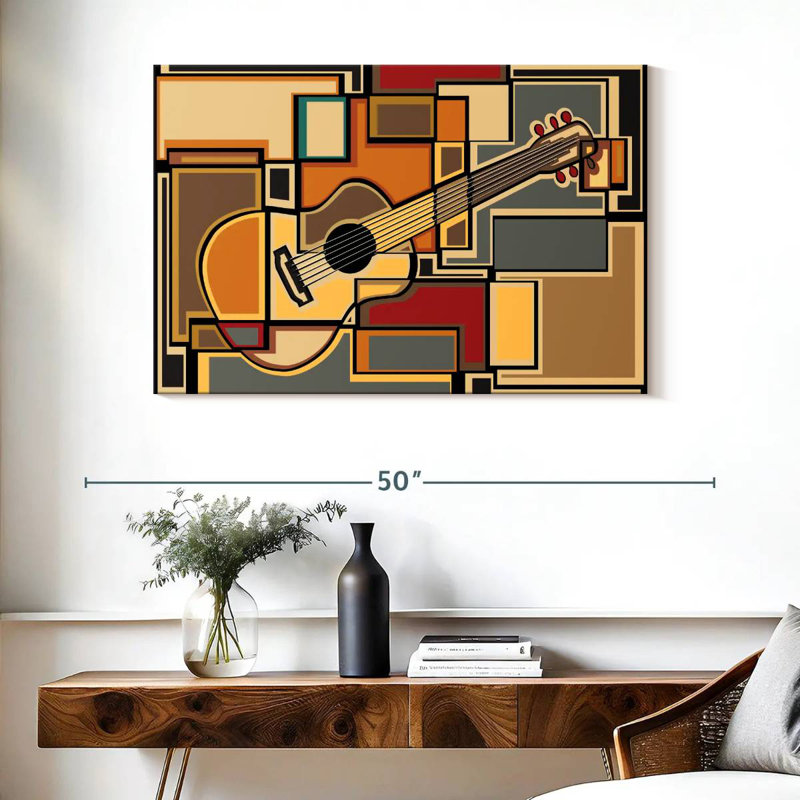 Abarca Guitar Abstract, 26" H x 39" W
