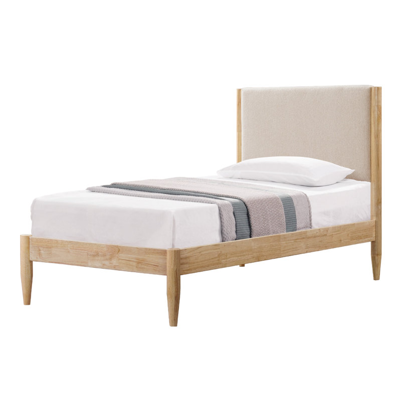 Base de lit tapissier Besan, Boucle taupe, Twin