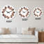 Couronne avec fleurs séchées, feuilles et herbe - Horloge murale traditionnelle-1161380209