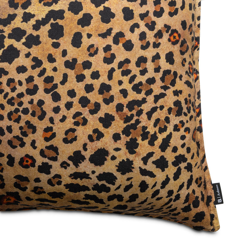 Safari Spot Pillow - Linen, Gold