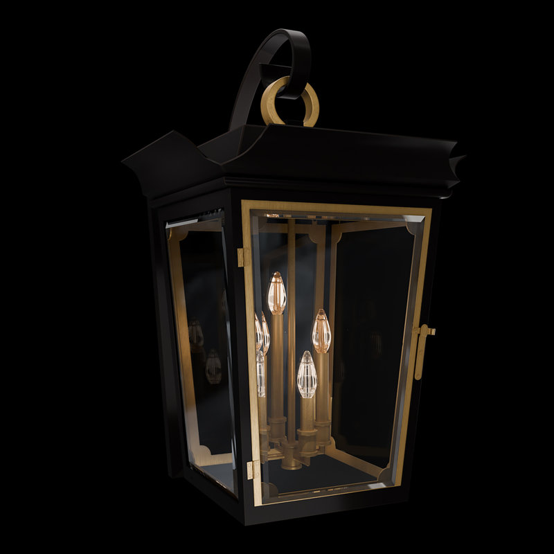 Ausable 4 Light LED Outdoor Wall Lantern, 34'' H x 19.5'' W x 21.25'' D