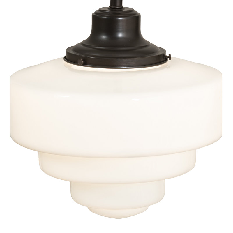 13" Wide Revival Schoolhouse Tiered Globe Pendant