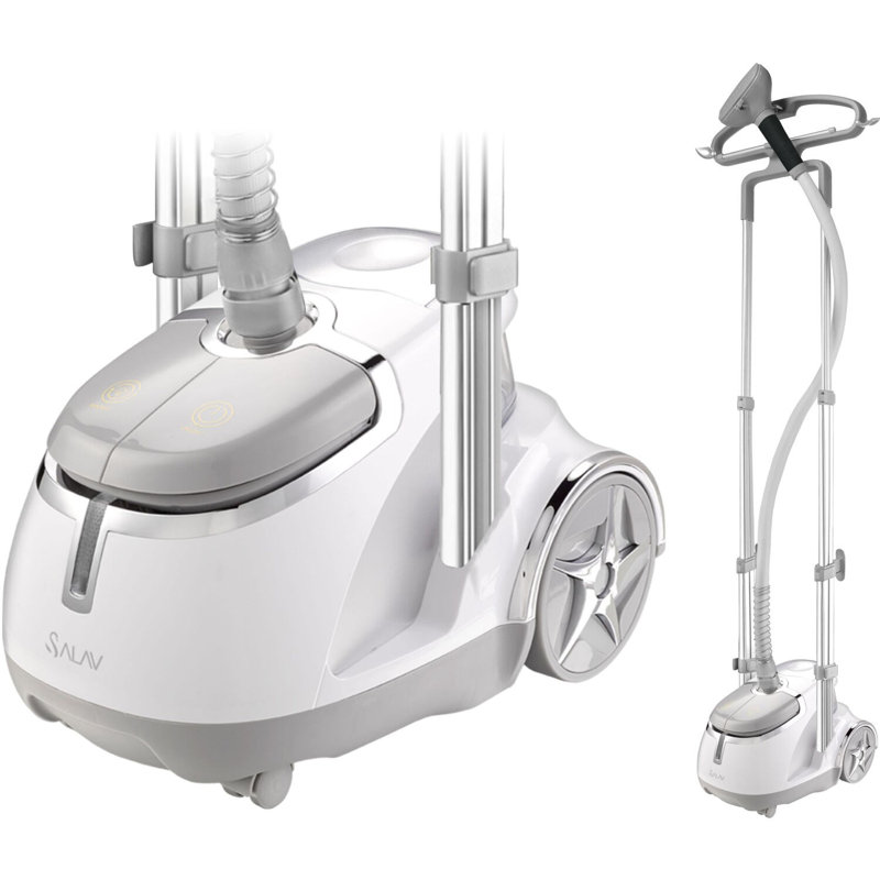Salav Professional Series Dual-Bar Garment Steamer with Burst of Steam Technology and Vertical Steam Technology, Silver