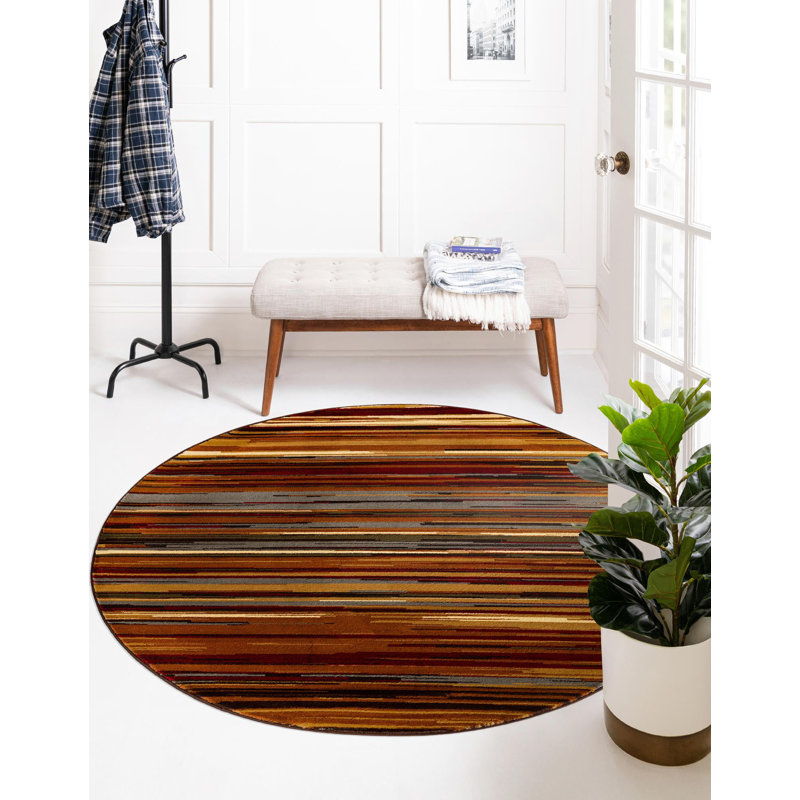 Tapis beige Ivetta, Rond 6 pi 1 po