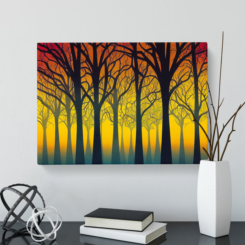 Decorated Abstract Forest - Wrapped Canvas, 35cm H x 50cm W x 3cm D