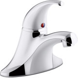 Kohler Coralais Single-Handle Centerset Bathroom Sink Faucet with Plugged Lift Rod Hole, Less Drain