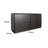 Ziva Sideboard Buffet Console, Drawers Doors, 71 Inch Black Solid Wood