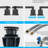 Matte Black Bathroom Faucet With 2 Handles - Waterfall Spout For Sink Pop Up Drain Assembly And Supply Hose 8 2 Design 8-Inch Vanity Tap-121679407