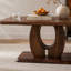 Table basse rectangulaire moderne en bois de noyer brun foncé Ajoutez une atmosphère calme et confortable à votre maison. Table basse en MDF, noyer, autocollant texturé brun foncé, table d'appoint.