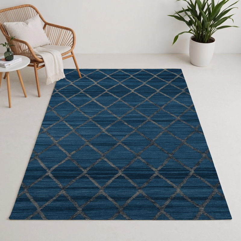 Tapis gris intérieur et extérieur Trellis, Rectangulaire 3 pi x 5 pi