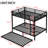 Black Full Size Metal Bunk Bed - Solid Frame, Electrostatic Powder Coating, Features Over Strong Noise Prevention, Efficient Under Storage-1694206387