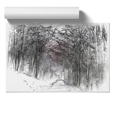 Forest View Sketch - Frameless Print