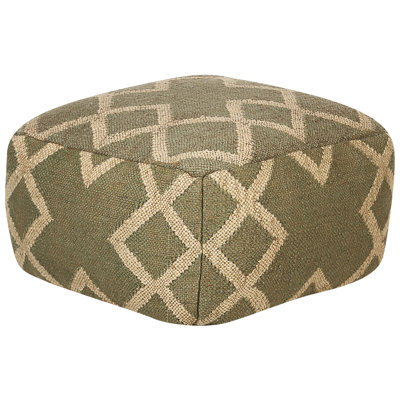 Linus 50cm Wide Square Geometric Pouffe Ottoman
