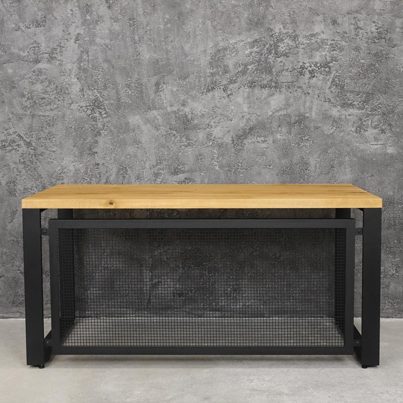 Hal Solid Wood Steel, Unfinished Wood