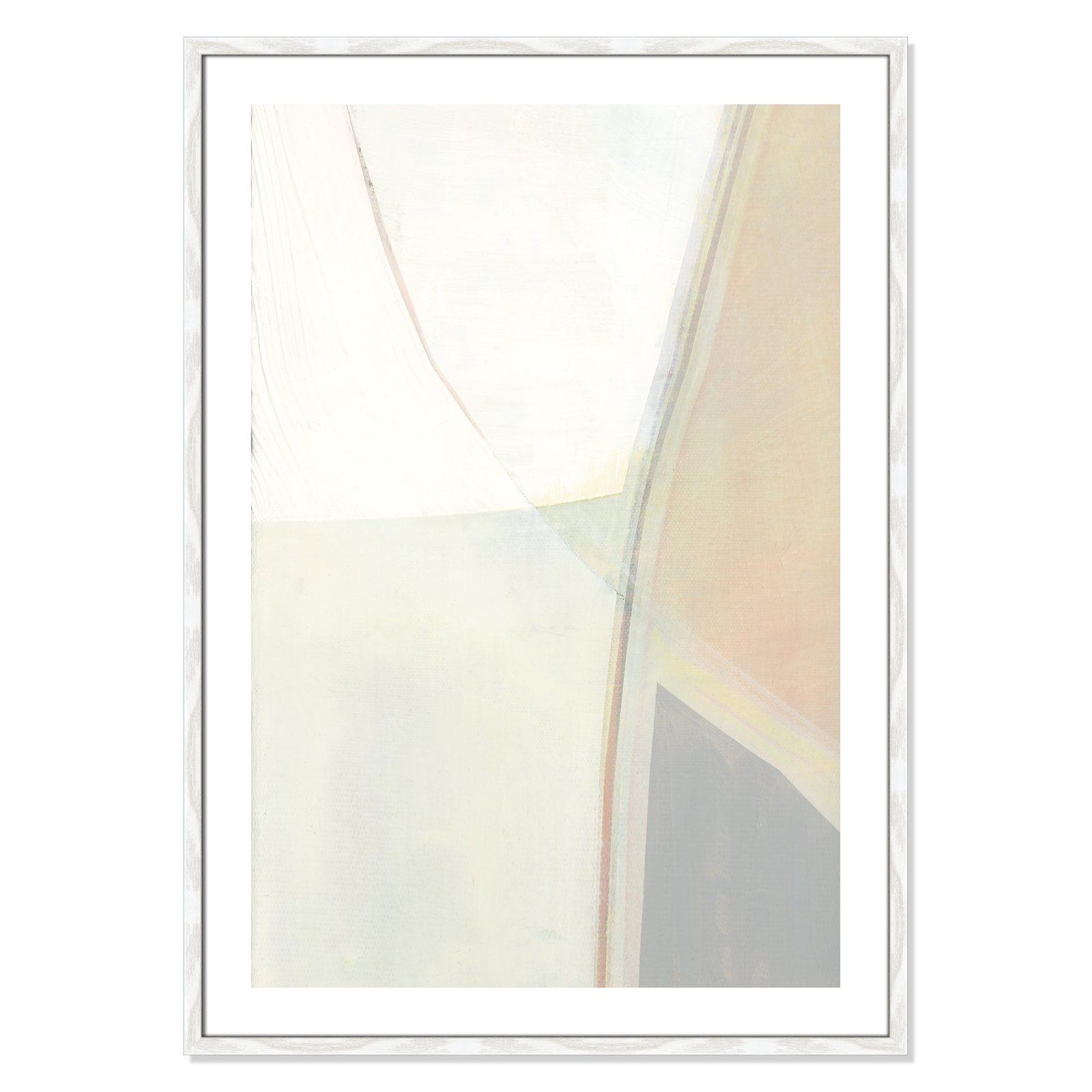 Alexandria "In Neutral II" Painting by Cartissi, 41.5" H x 29.5" W x 0.75" D, White Wood Framed Paper