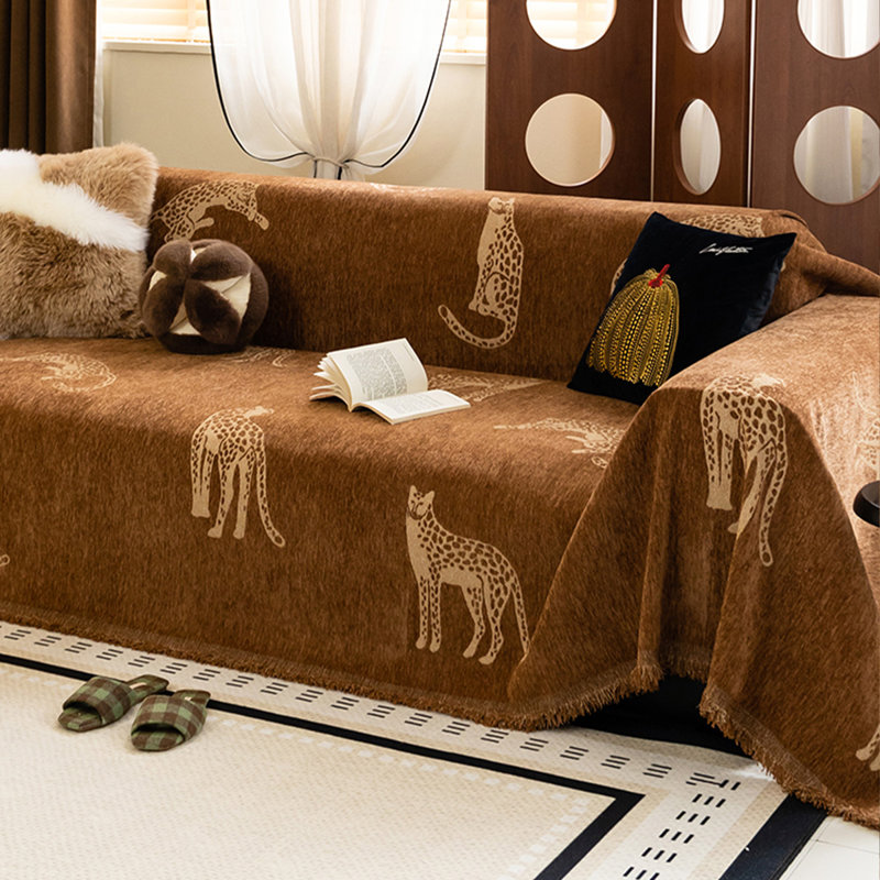 Housse pour canapé en chenille, H 0,2 po x l 110,24 po x P 70,87 po