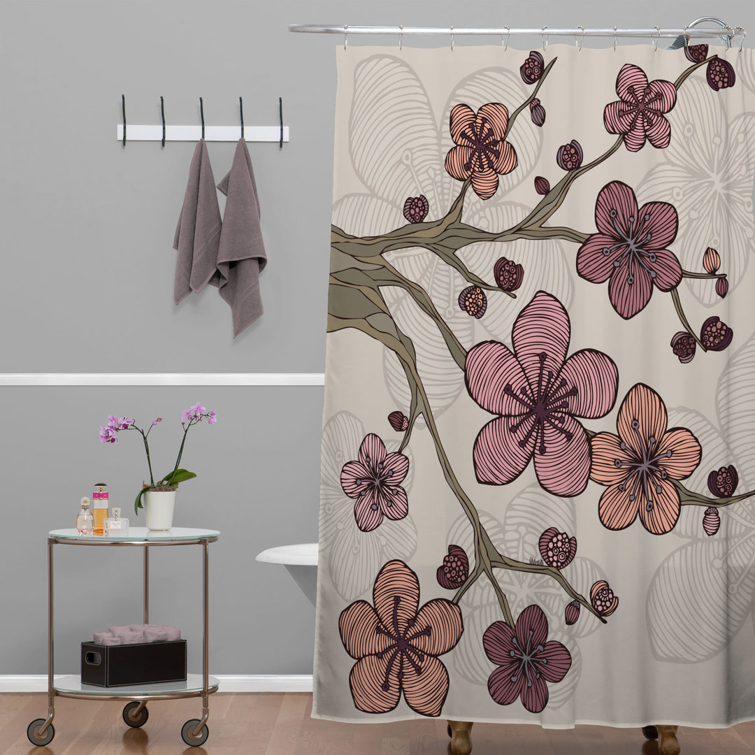 Floral Shower Curtain Bungalow Rose