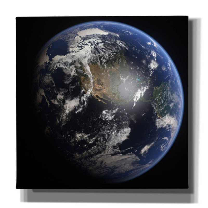 Terre sur toile, H 26 po x l 26 po x P 1,5 po
