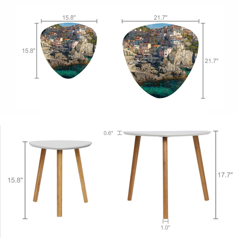 Ensemble de 2 tables basses gigognes Triangle