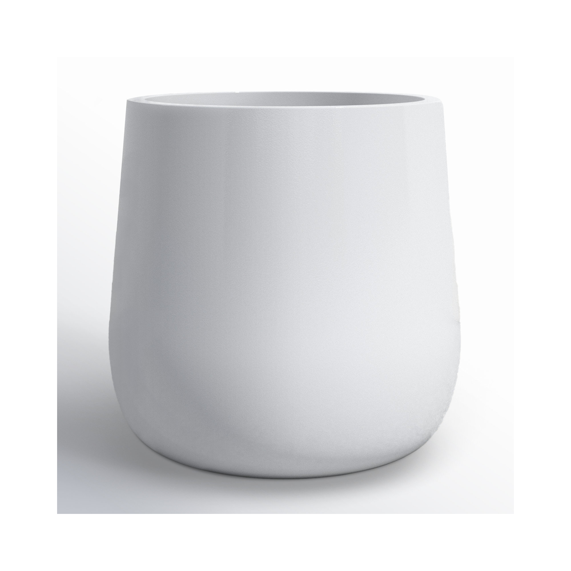 Steuben Pot Planter, 12.75" H x 12.75" W x 12.75" D, White