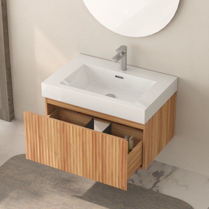 Meuble-lavabo mural 30 po avec lavabo intégré