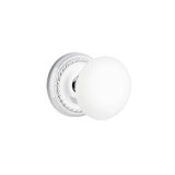 Privacy Ice White Knob With Rope Rose