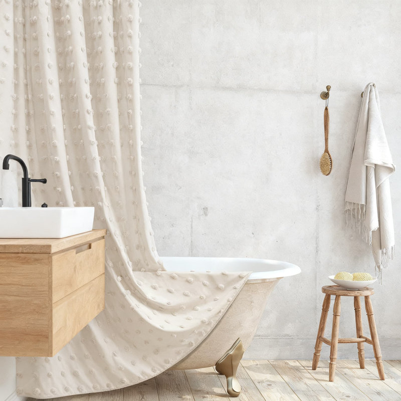 Rideau de douche Farmhouse, Beige