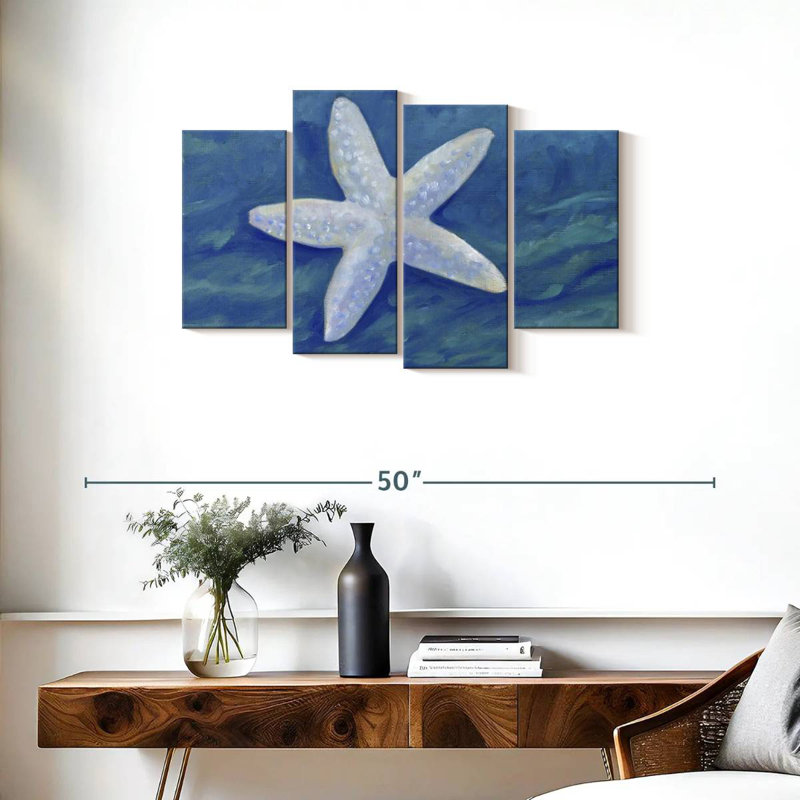 Brampt Impressions Of Shells Starfish Indigo