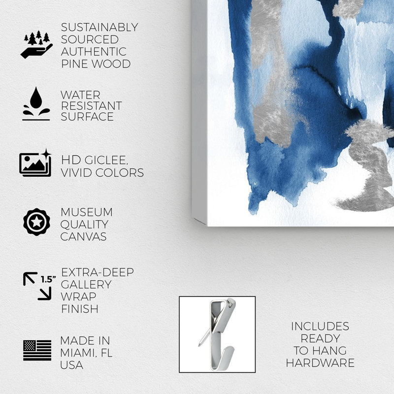 «In Too Deep» par Oliver Gal - peinture sur toile, H 20 po x l 30 po x P 1,5 po
