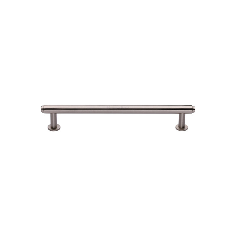 Heritage Brass Heritage Cabinet Pull Step Design with Rose, Satin Nickel, 9.6cm