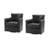 Sandra 29'' Wide Genuine Leather Swivel Chair (Set Of 2)-1914521486